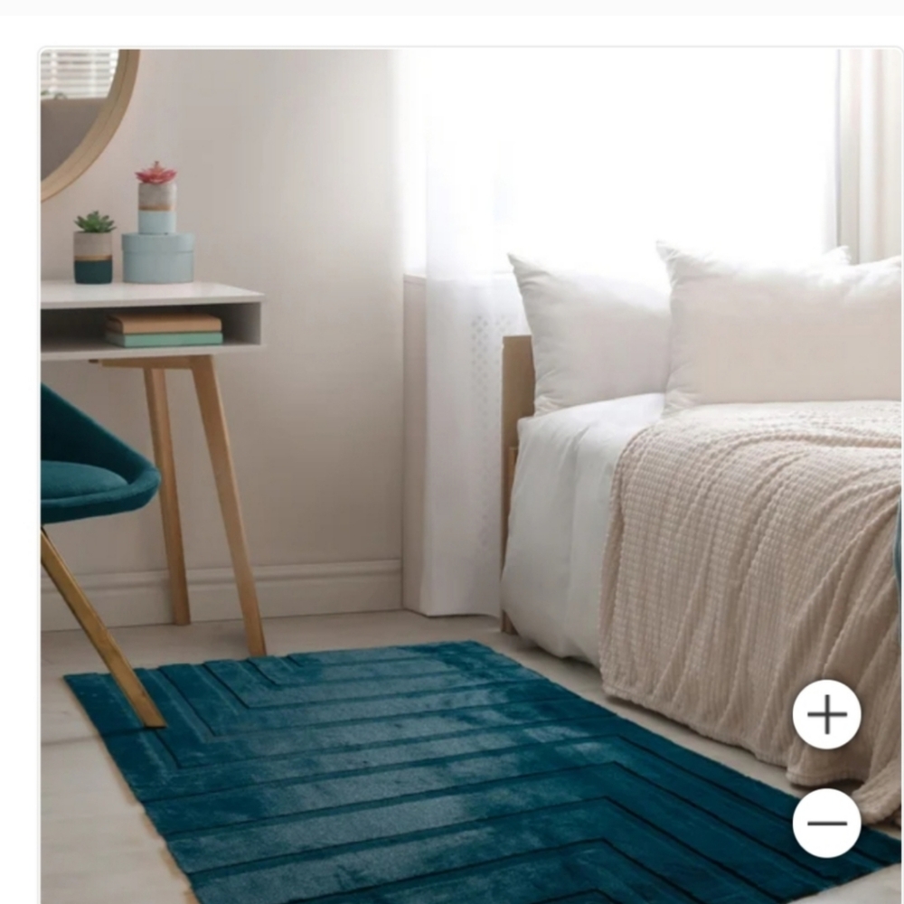 4' x 6'/ Bristol Area Rug Collection, ambre teal| Dining Room | Bedroom Rug |